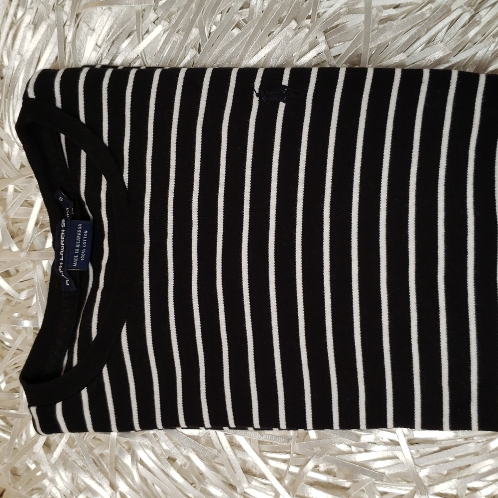 Ralph Lauren Sport Blk/Wht Stripe Top